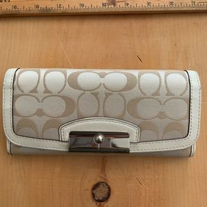 Coach Monogram Check Wallet EUC
